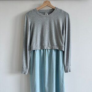 Seraphine - Cedar Maternity and Nursing Dress with Sweatshirt Top